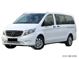 8 Seater Minibus Hire Liverpool parked at Brunswick Business Park L3